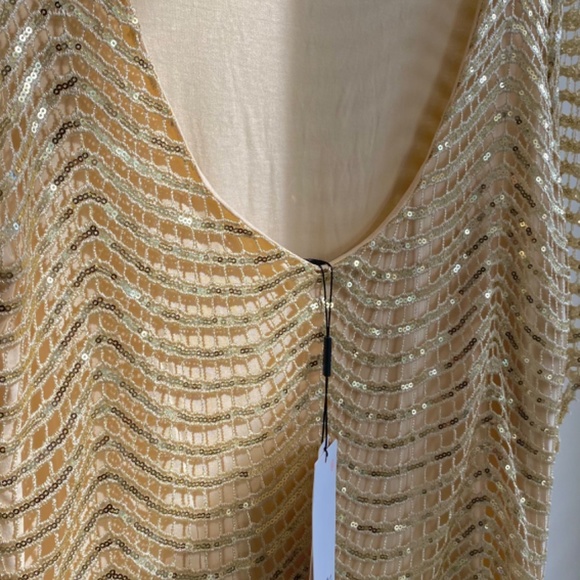 GOLDEN SEQUIN DRESS - Picture 2 of 7